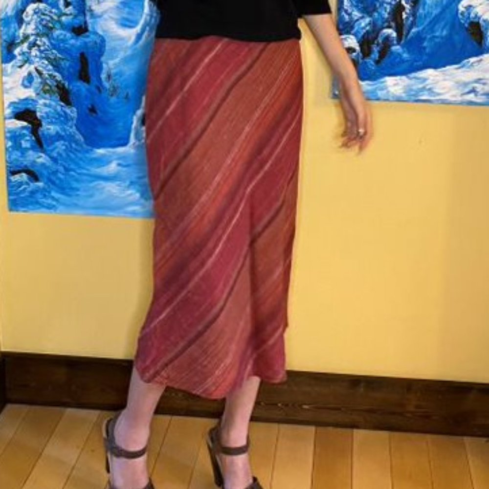 Banana Republic Women's Red and Orange Skirt